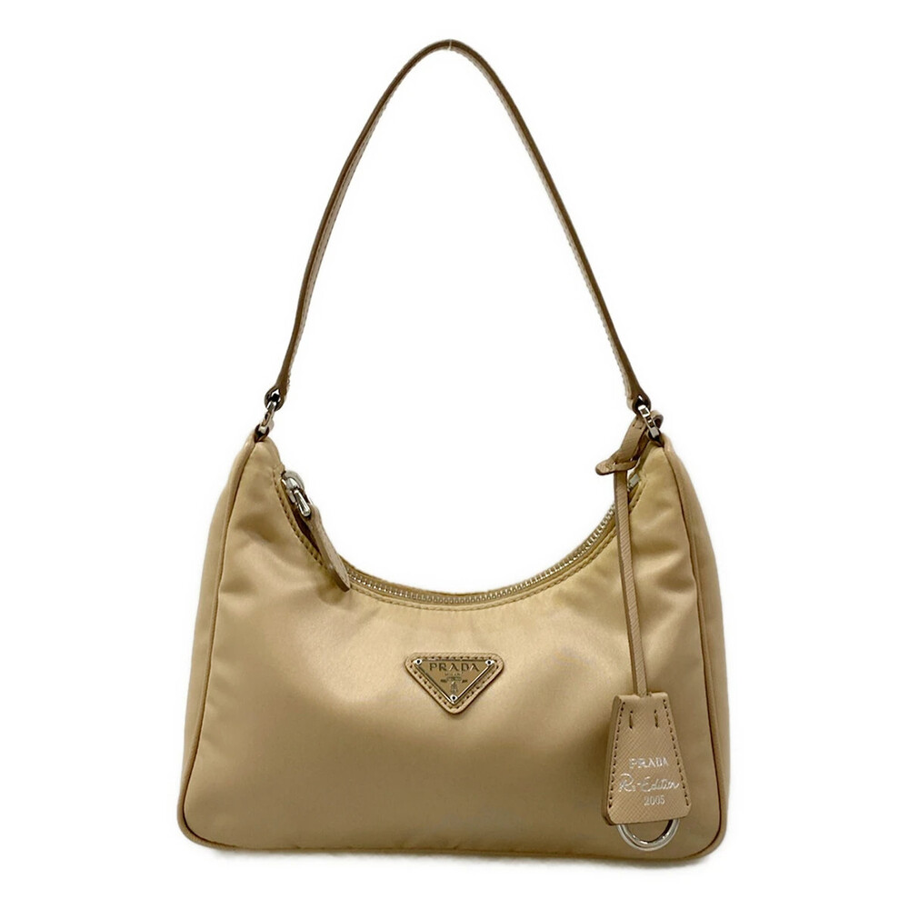 Prada Beige Nylon Leather Handbag #305453P87B
